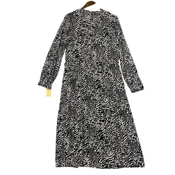 NEW Michael Kors Womens L Ocelot Kate Printed Animal Printed Chiffon Midi Dress - Picture 3 of 10